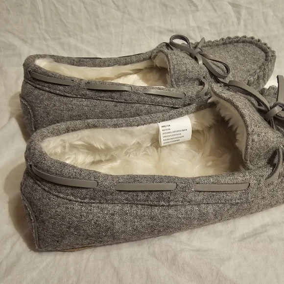 Sonoma Gray Moccasin 7/8 Women's Slippers Medium - Picture 7 of 10